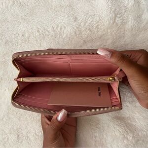 MIU MIU BLUSH PINK WALLET​
